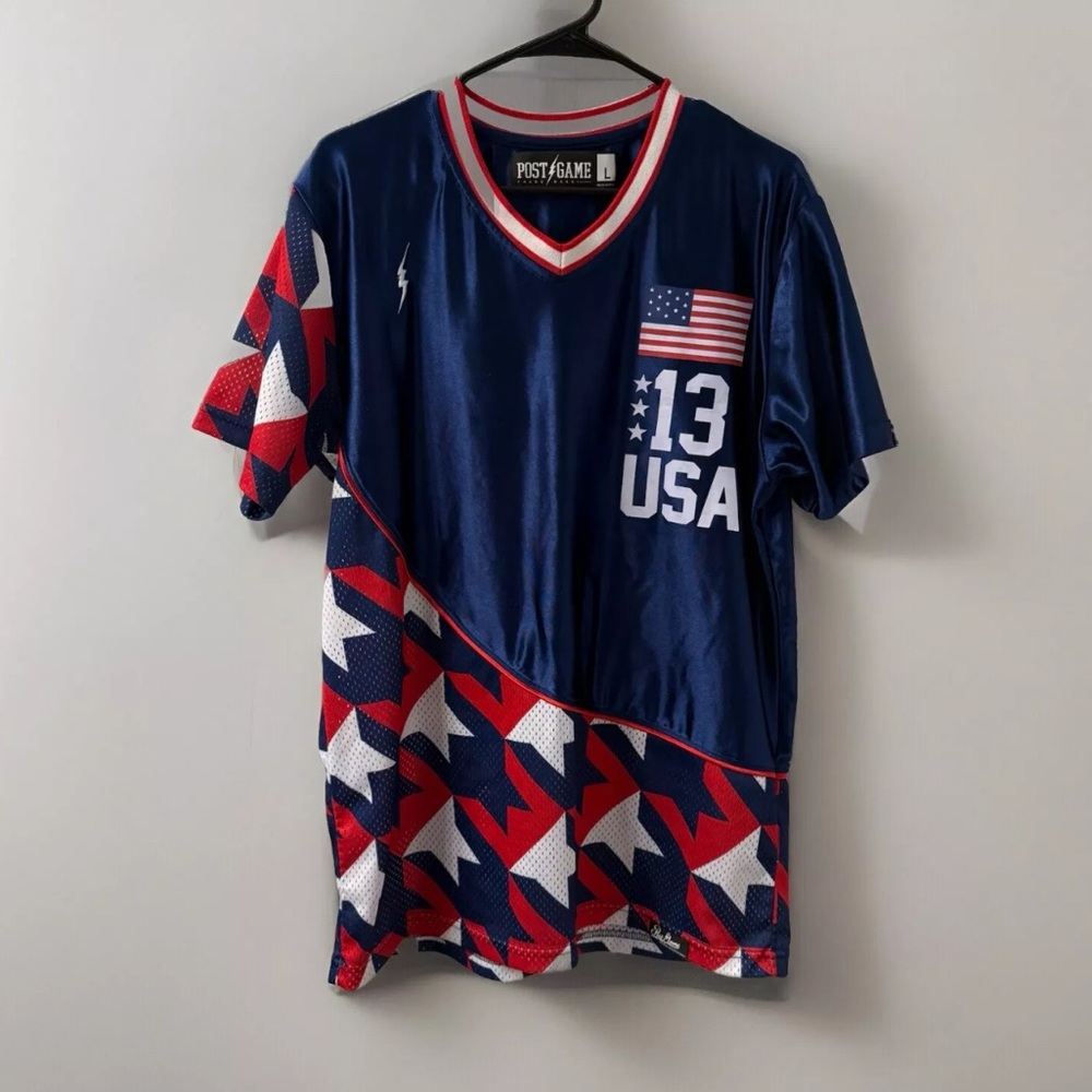 POST GAME USA Paul George #13 JERSEY Men’s  SZ L Rare! Team USA Theme
